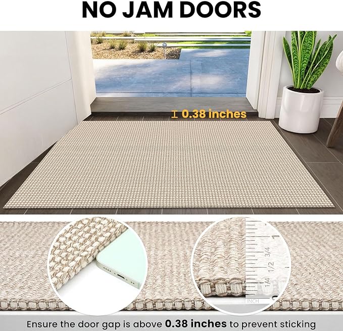 IOHOUZE Washable Runner Rug 3x8 Non Slip Rubber Backed Wide Hallway Runner - Image 3