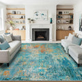 RELEANY Washable Area Rugs 8'x10' Non-Slip Modern Abstract Soft by RELEANY