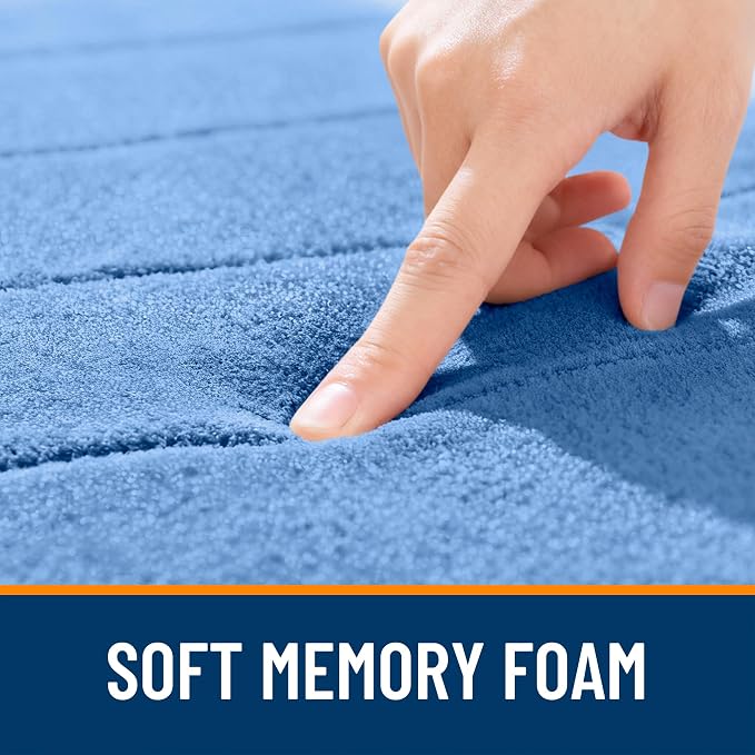 OLANLY Memory Foam Bath Mat 44x32, Super Soft Absorbent Bathroom Rugs, Quick Dry - Image 5