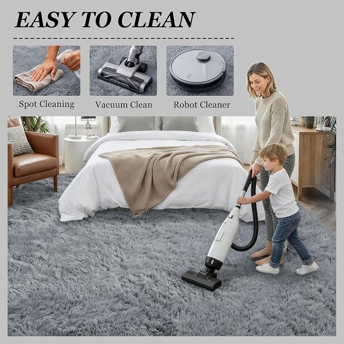 Fluffy 4x6 Area Rugs for Living Room Bedroom: Ultra Soft Shag Rug Non-Slip - Image 8