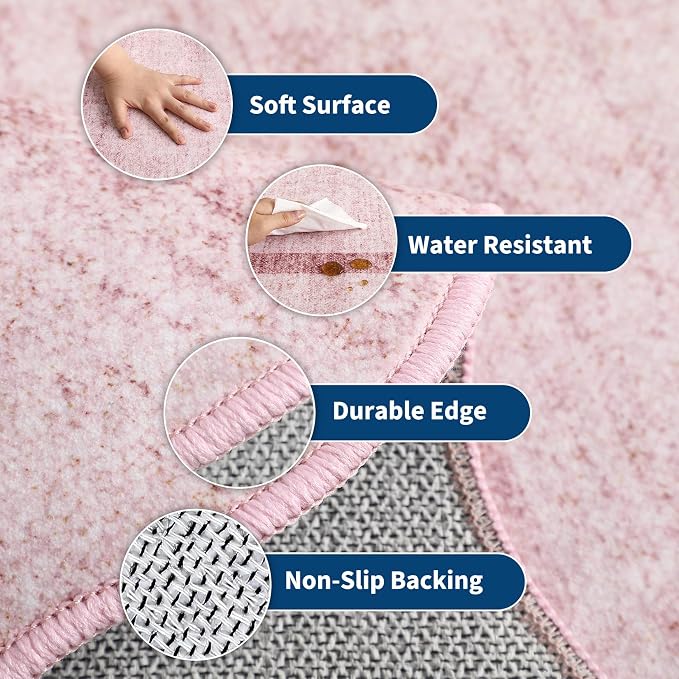 GarveeHome Scalloped Washable Runner Rug 2x6 Runner Non Slip Kitchen Rug Modern - Image 4