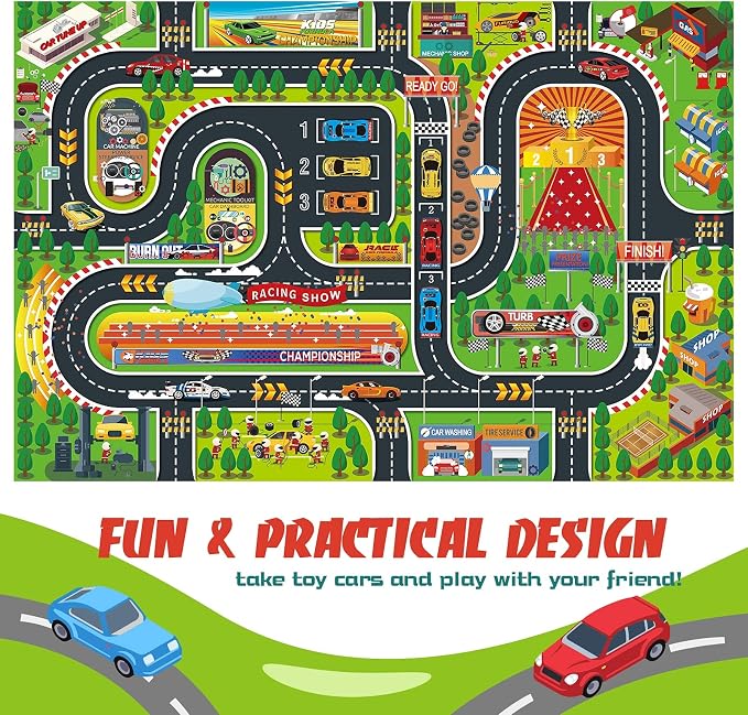 Oriate Kids Dream Mat Modern City Toy Activity Playmat, Parent-Child - Image 5