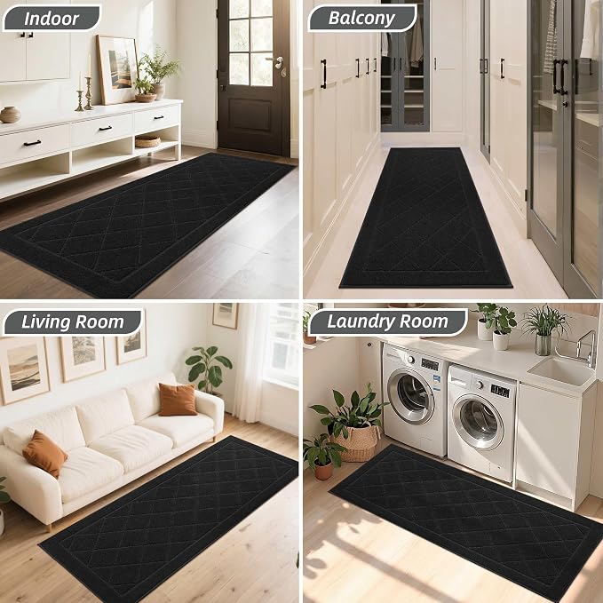 BEQHAUSE Dirt Trapper Door Mat 24" x 60", Doormat Non-Slip Entryway Rugs - Image 8
