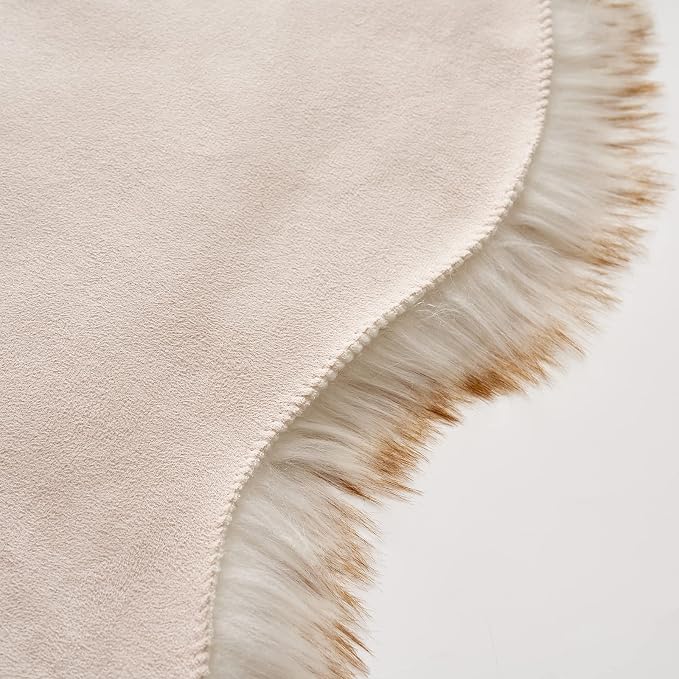 MIULEE 3x5 Feet Faux Fur Sheepskin Rug, Luxury Fluffy Area Rugs - Image 6