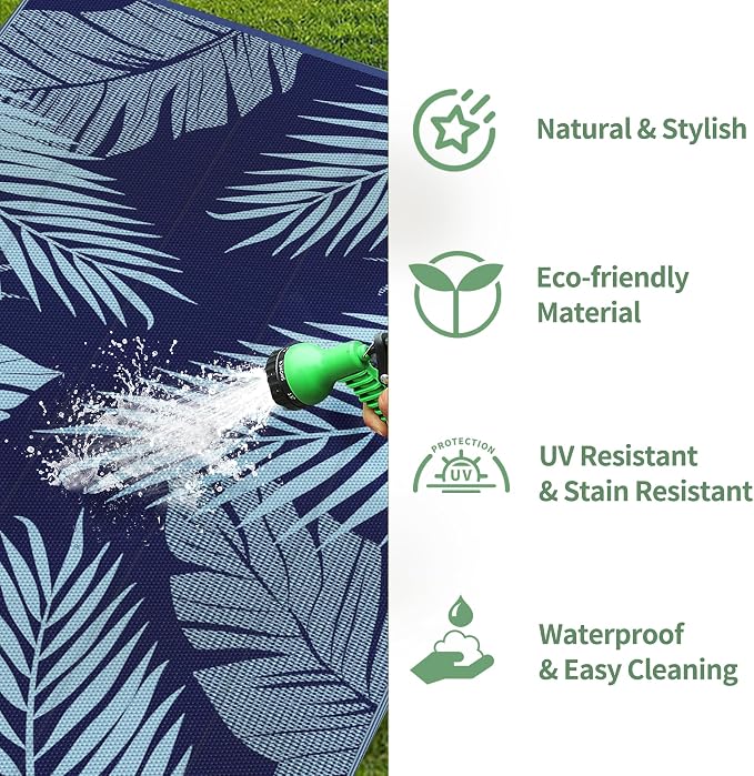 GENIMO Outdoor Rug 6' x 9' Waterproof - Image 6