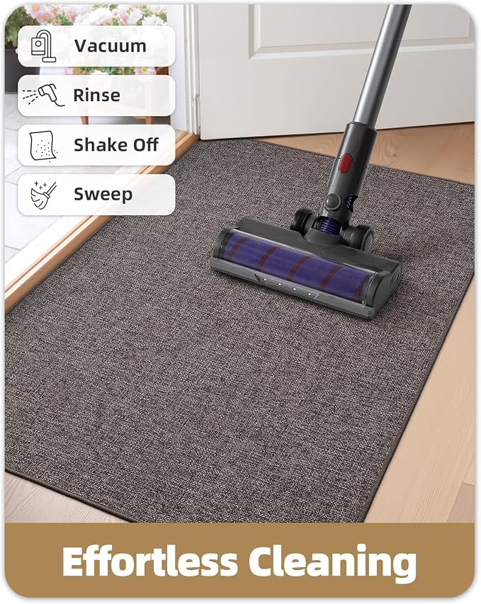 Color&Geometry Small Ultra Thin Indoor Door Mat 17"x30", Non Slip Rubber Backed - Image 8