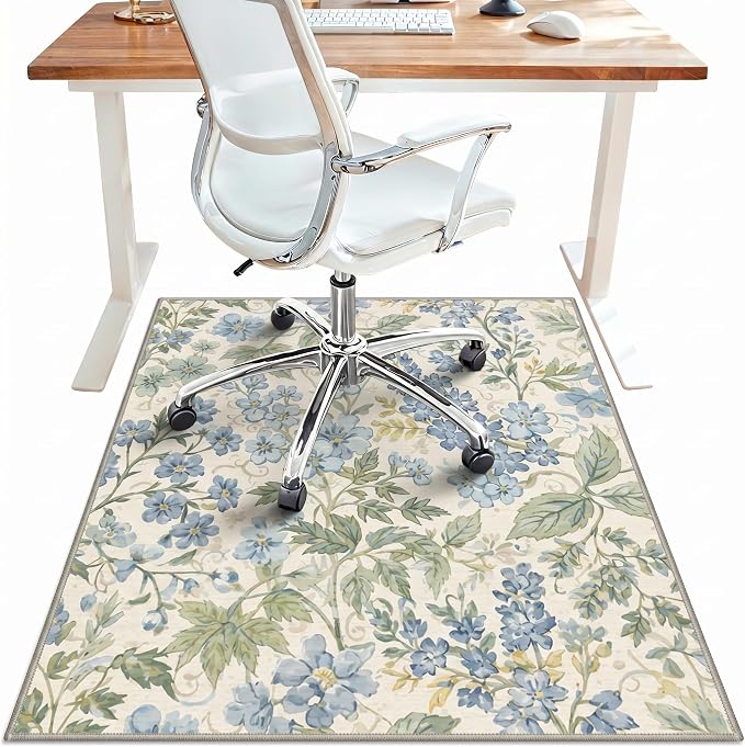 48"x60" Office Chair Mat for Hardwood Tile Floor, Under Desk Carpet Protector by BESBLEE