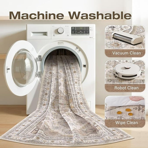 10x12 Washable Area Rug, Large Rugs - Image 2