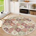 Lahome Moroccan Trellis Washable Round Rugs, Non-Slip Soft Round Rug 4ft by Lahome
