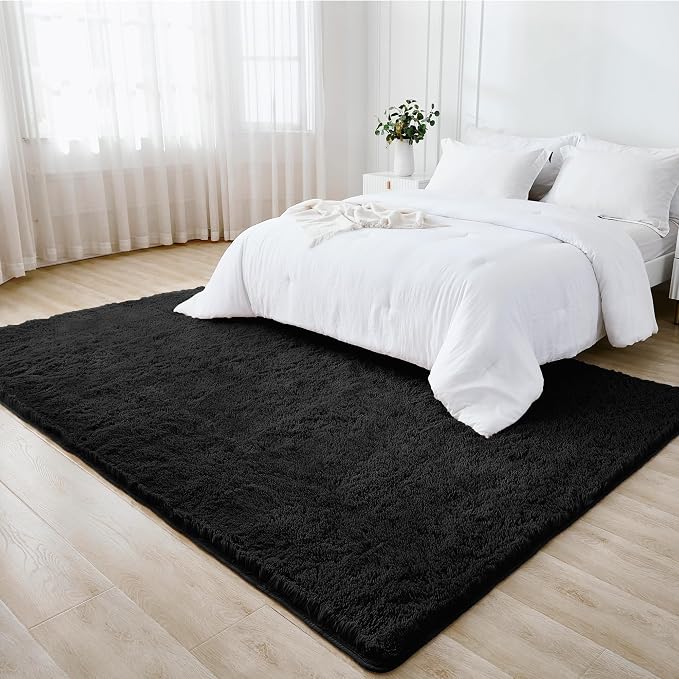 Litanika 8x10 Shag Area Rug for Living Room Bedroom, Non-Shedding Modern Indoor - Image 2