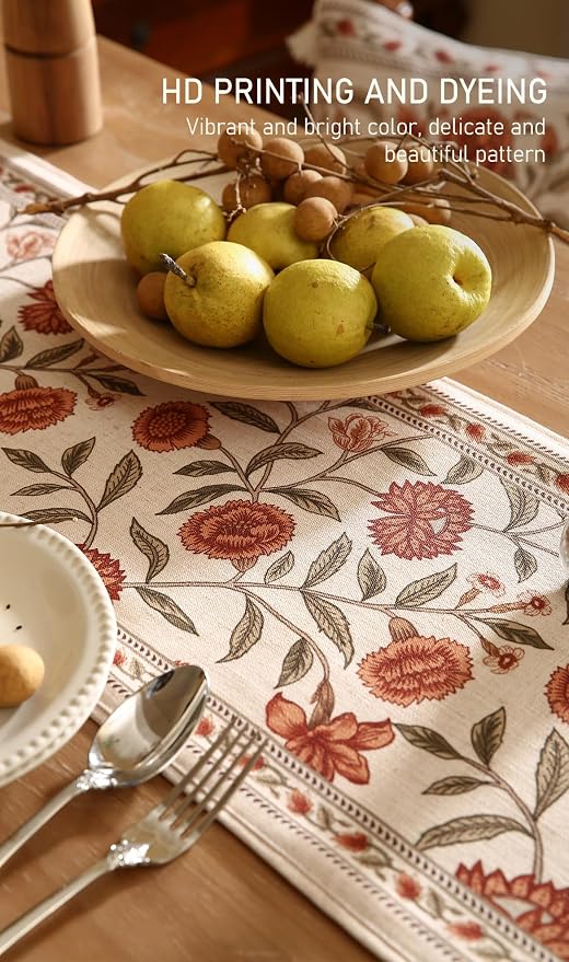 Designer French Linen Table Runner, Kitchen Decor, Dining Table, Thanksgiving - Image 4
