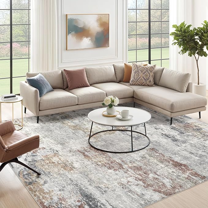 DMOYEST 10x12 Area Rug for Living Room, Washable & Non Slip Large Indoor Carpet - Image 5