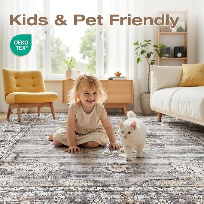Washable 10x12 Area Rug for Living Room - Image 4