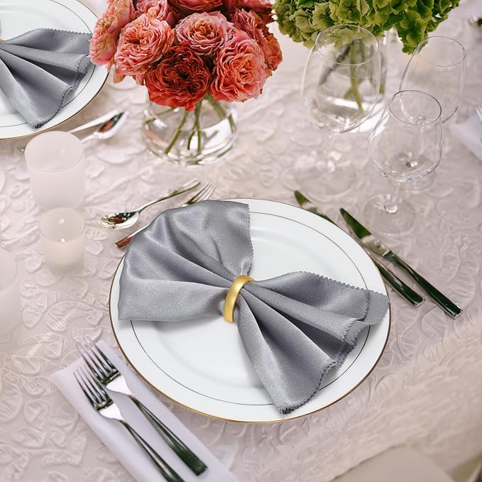 KPOSIYA Napkin Rings Set of 36, Matte Gold Napkin Rings Bulk - Image 5