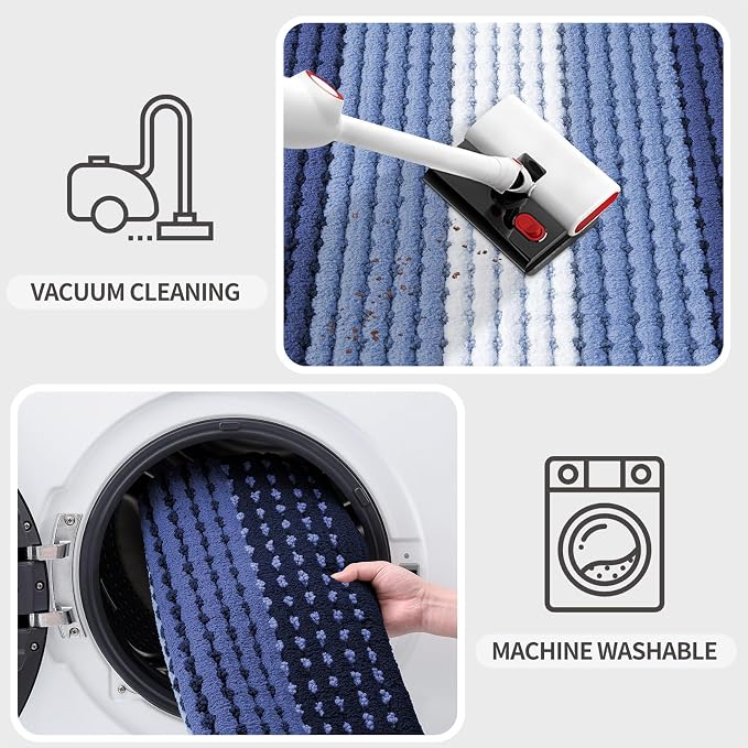 Kitinjoy Indoor Outdoor Door Mat, 71x24 Non-Slip Absorbent Dirt Trapper - Image 5