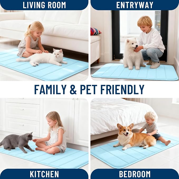 OLANLY Memory Foam Bath Mat 40x32, Super Soft Absorbent Bathroom Rugs, Quick Dry - Image 9