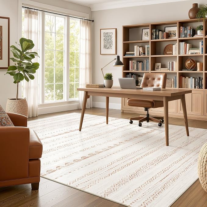 Nakagishi Area Rug Living Room Rugs: 5x7 Large Soft Machine Washable Boho - Image 5