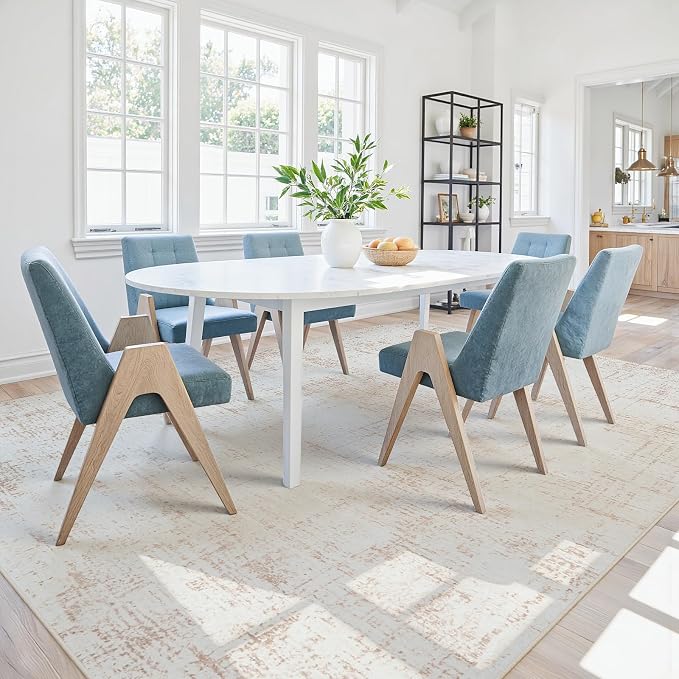 5x8 Area Rugs for Living Room Washable Rug: Anti-Skid Abstract Modern Living - Image 8