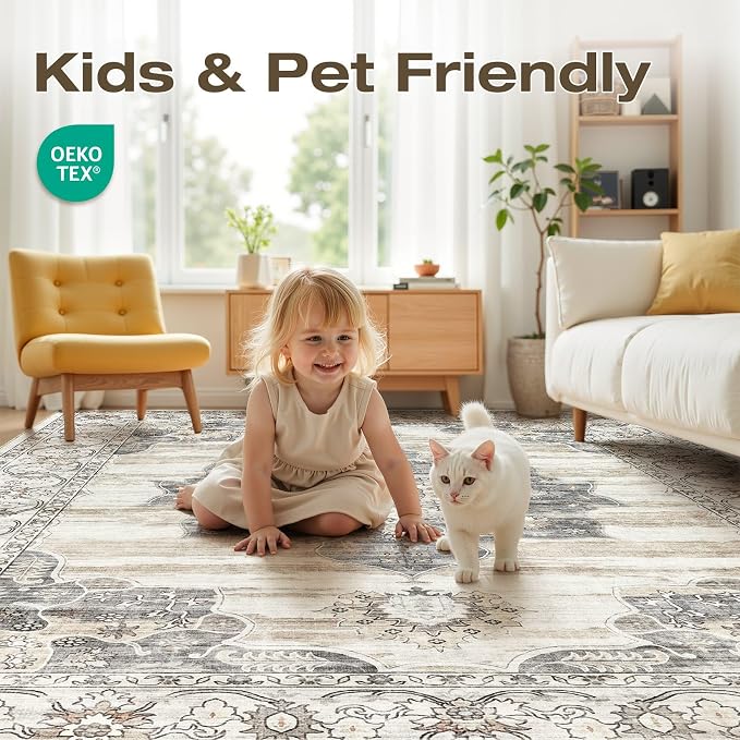 9x12 Washable Area Rug - Image 4
