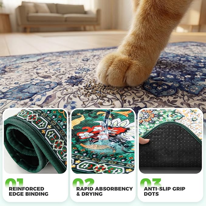 Hompet Cat Litter Mat 2 Pack, 18x54 Large Machine Washable Trapping Mats - Image 5