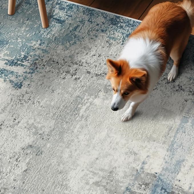 Abstract Rug Runners 2x8 Washable: Modern Rugs Non Slip - Image 5