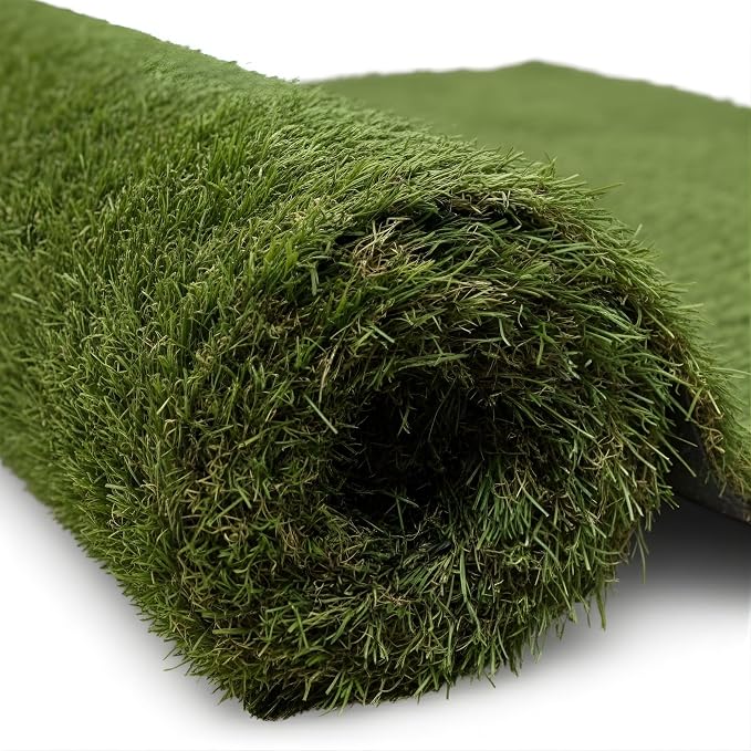 Ottomanson Artificial Grass Runner Natural 31" x 18', Realistic Grass by Ottomanson