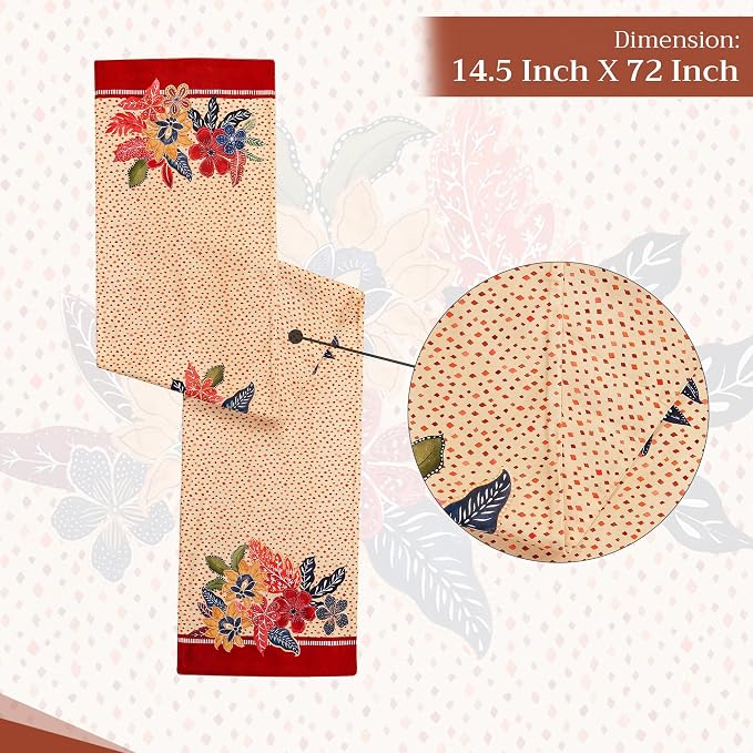 Maison d' Hermine Table Runner 100% Cotton 14.50" x 72" | Table Runners 72 - Image 4