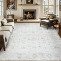 Washable 3×5 Area Rug for Living Room, Vintage Floral Rug Soft Non Slip Stain by Dotiiorug