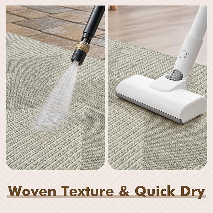 MontVoo-Outdoor Rug Carpet Patio Rug 4x6 ft Polypropylene Indoor Outdoor Rugs - Image 4