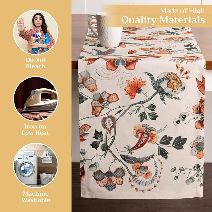 Maison d' Hermine Table Runner 100% Cotton 14.50" x 72" | Table Runners 72 - Image 3