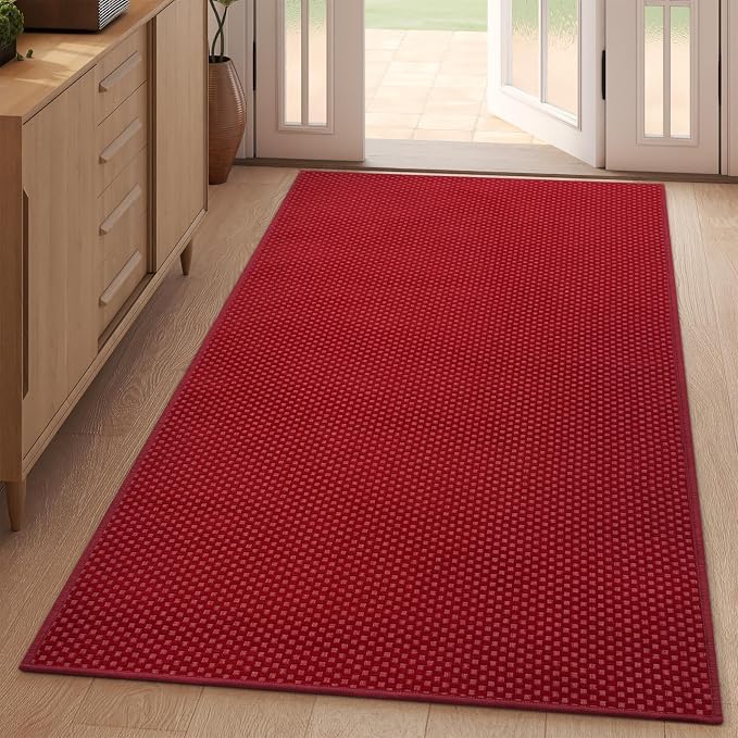 YDKGL 3x5 ft Area Rug Entryway Runner Rug Non Slip Washable, Boho Woven Kitchen by YDKGL