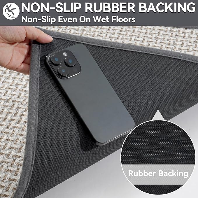 Indoor Door Mat 24x72 Dirt Resistant and Absorbent, Non-Slip Rubber Backing - Image 6