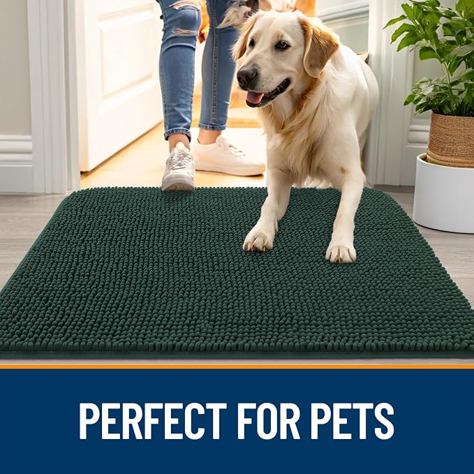 OLANLY Dog Door Mat for Muddy Paws 54x32, Absorbs Moisture and Dirt, Absorbent - Image 6
