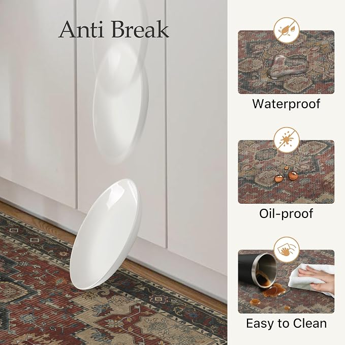 GENIMO Kitchen Mats for Floor 2PCs, Washable Anti Fatigue Mat for Cushioned - Image 5