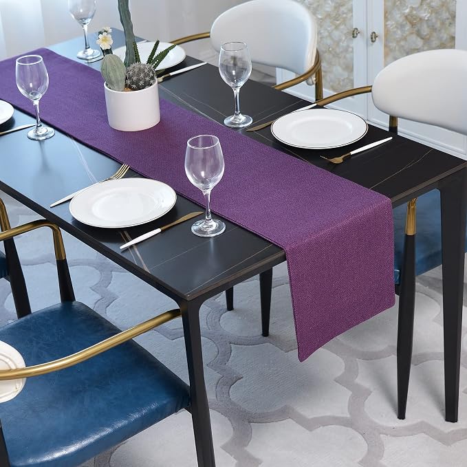 Dinning Table Runner Cloth 12 x 90 Inches Farmhouse Kitchen Coffee Burlap Table by NATUS+WEAVER