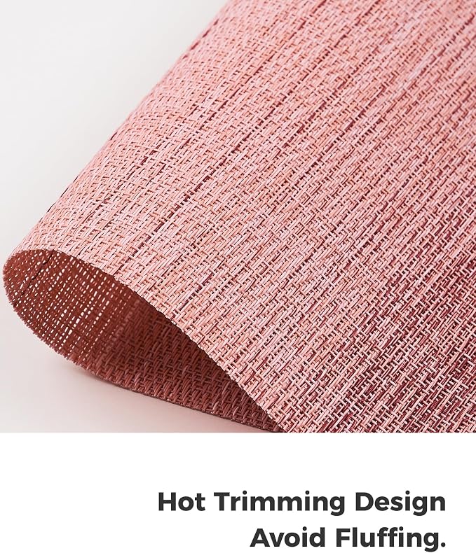 Leetaltree Gradient Pink Woven Placemats Set of 24 - Image 4
