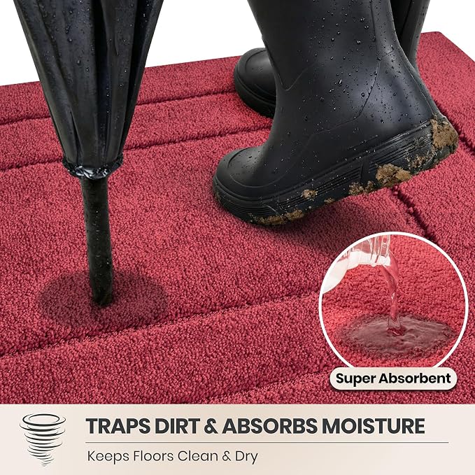 PURRUGS Dirt Trapping Door Mat 32" x 47", Non-Slip/Skid Machine Washable - Image 2