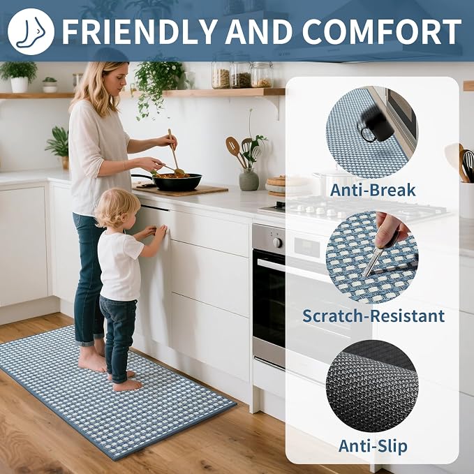 YDKGL Kitchen Runner Rugs Non Slip Washable, Super Absorbent Soft Chenille - Image 3