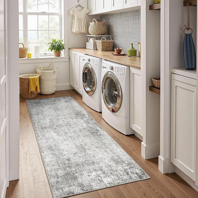 RELEANY Washable Area Rugs 2'x10' Non-Slip Modern Abstract Soft - Image 3