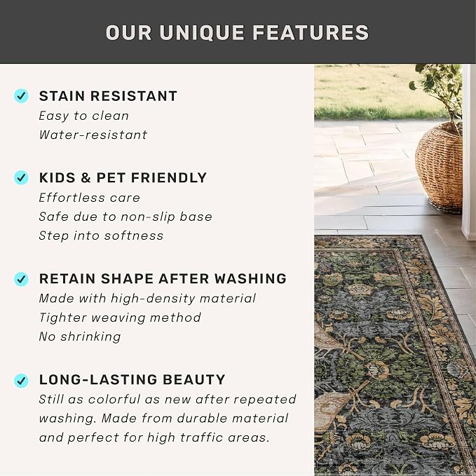 Hazo Haus Washable Living Room Rug 7x9 - Image 7