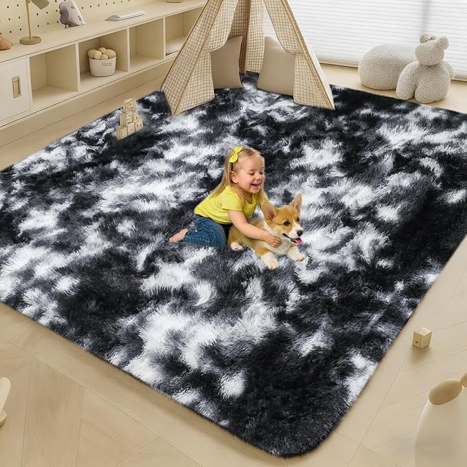 6x9 Rugs for Living Room, Rugs for Bedroom, Plush Fluffy Carpet, Non-Slip - Image 5