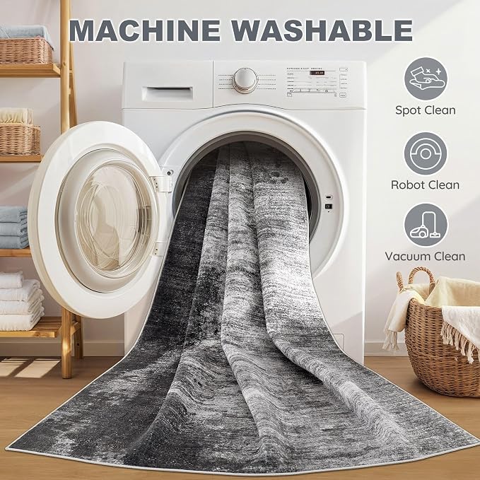 DMOYEST 10x12 Area Rug for Living Room Washable Abstract Rug - Image 5