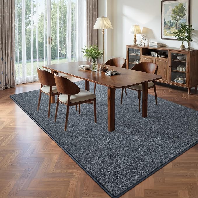 Pettop 5x7 Blue Grey Area Rugs for Living Room Bedroom, Thickened Memory-Foam - Image 5