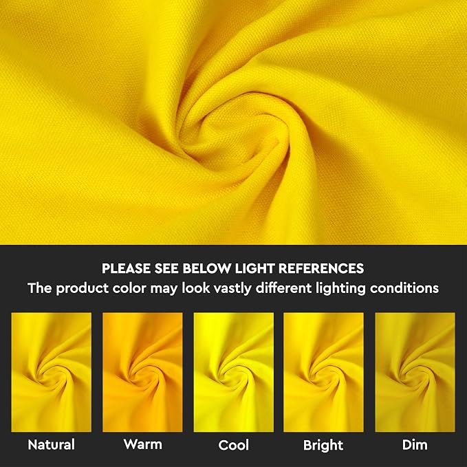 Encasa XO Table Runner, Cotton Canvas Dining Runner 13"x91" | Sunbeam Yellow - Image 3