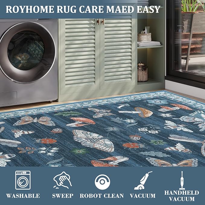 ROYHOME Mushroom Insect Rug 2x6 Runners - Image 8