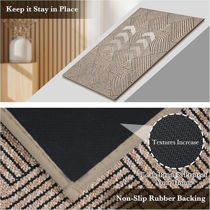 Indoor Door Mat 30"x47" Large, Low-Profile Welcome Front Door Mat Indoor - Image 5