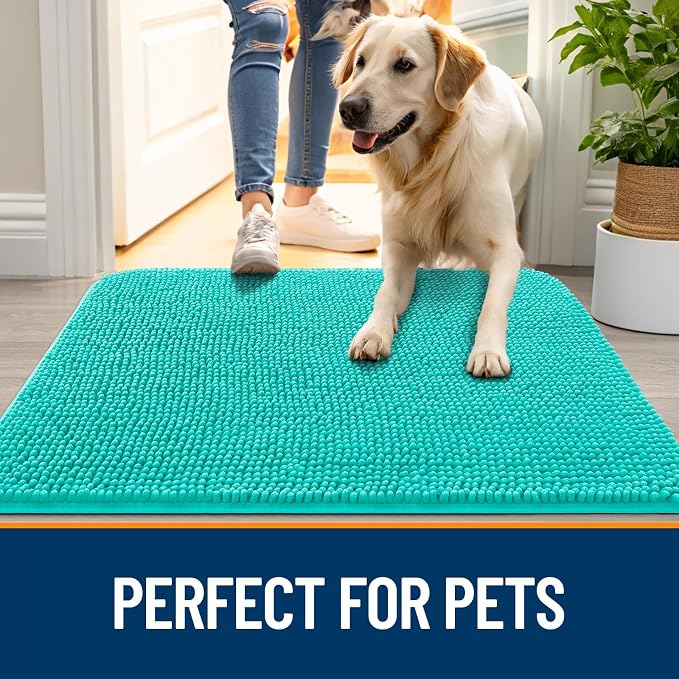 OLANLY Dog Door Mat for Muddy Paws 47x20, Absorbs Moisture and Dirt, Absorbent - Image 6
