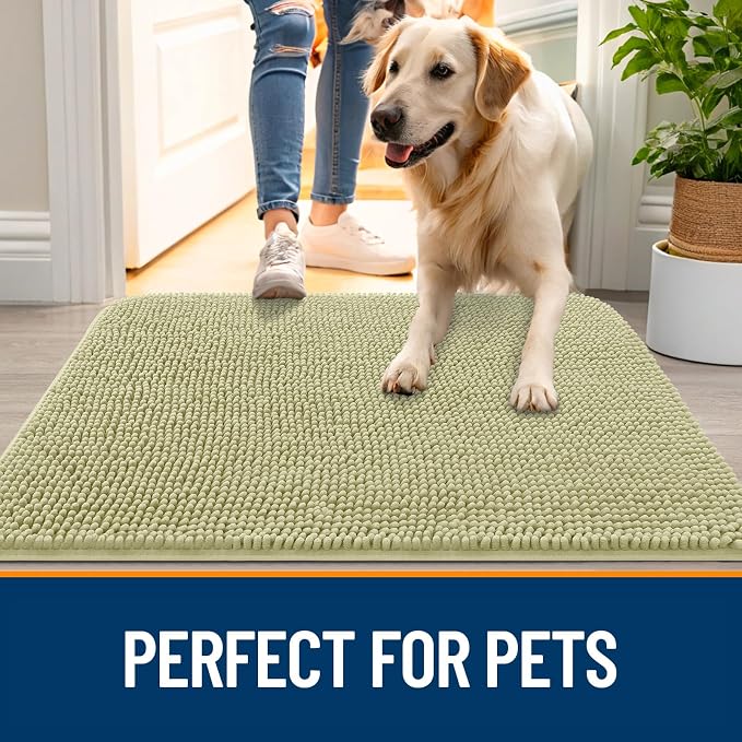 OLANLY Dog Door Mat for Muddy Paws 40x32, Absorbs Moisture and Dirt, Absorbent - Image 6