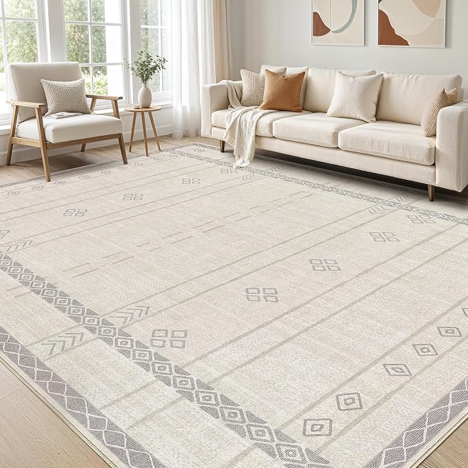 cotiled 5x7 Area Rugs Living Room Rug: Washable Boho Rugs by COTILED