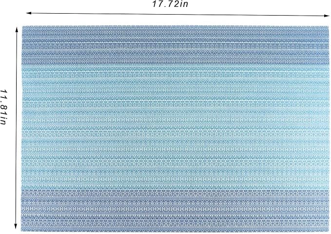 Placemats Set of 4 Washable Indoor | Outdoor Vinyl Place Mats - Image 2